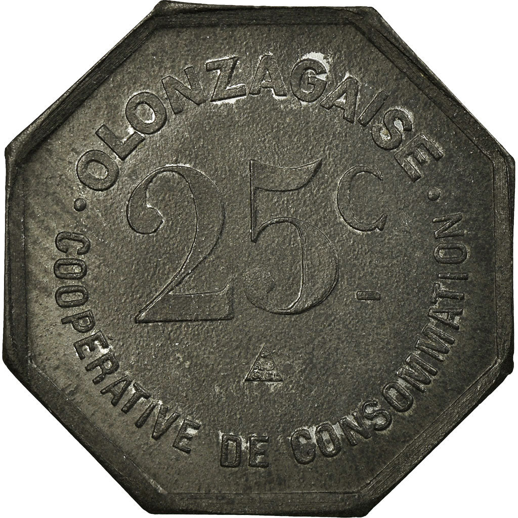 Coin, France, Coopérative de Consommation, Olonzac, 25 Centimes, 1918