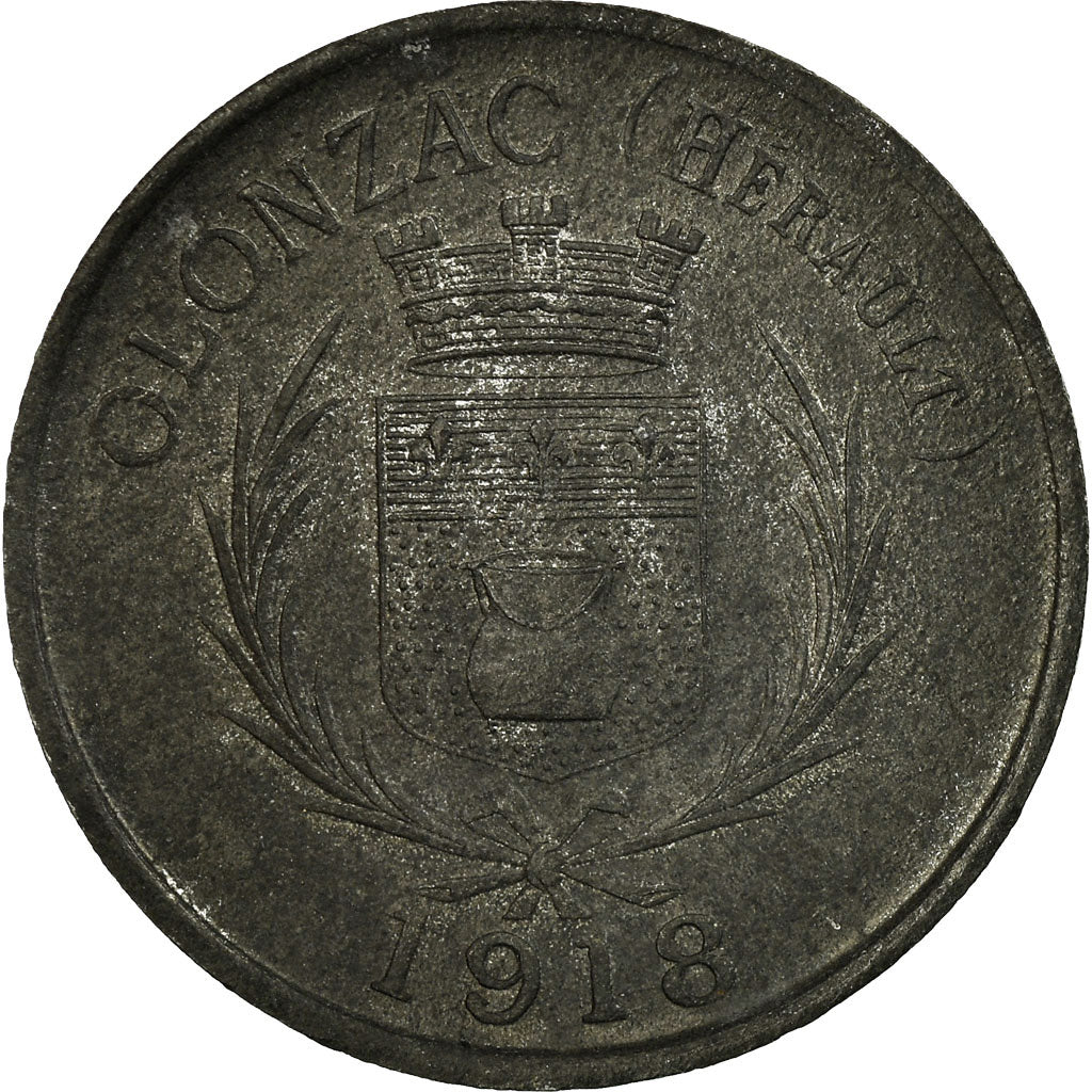 Coin, France, Coopérative de Consommation, Olonzac, 5 Centimes, 1918