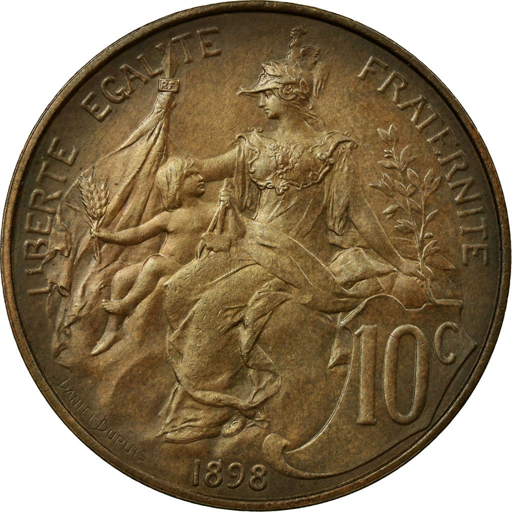 Coin, France, Dupuis, 10 Centimes, 1898, Paris, AU(55-58), Bronze, KM:843