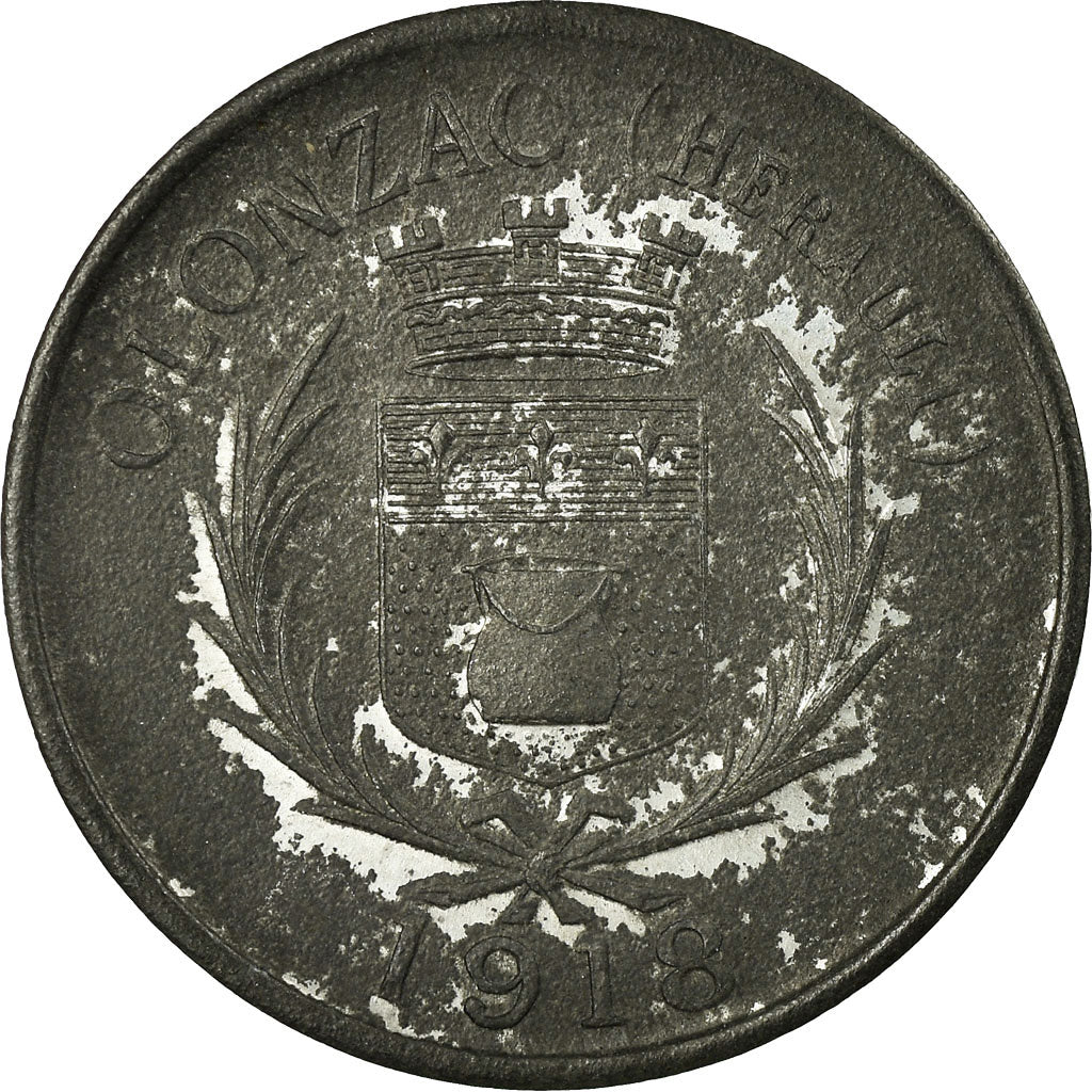 Coin, France, Coopérative de Consommation, Olonzac, 5 Centimes, 1918