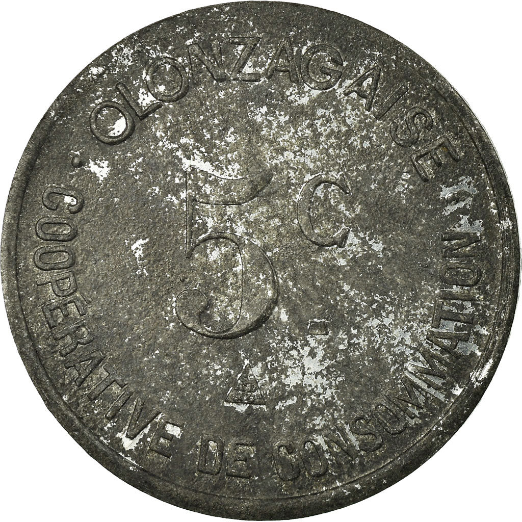 Coin, France, Coopérative de Consommation, Olonzac, 5 Centimes, 1918