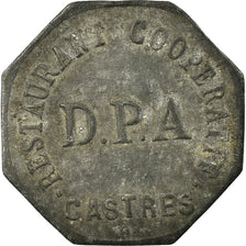 Coin, France, Restaurant Coopératif D.P.A, Castres, 25 Centimes, EF(40-45)