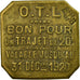 Coin, France, Omnibus Tramways de Lyon, Lyon, 20 Centimes, 1920, EF(40-45)
