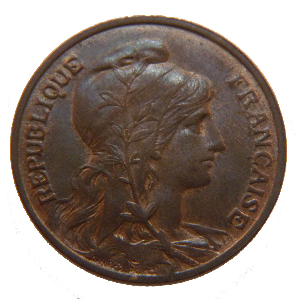 FRANCE, 10 Centimes, 1900, AU(55-58), Bronze, Gadoury #277, 10.00