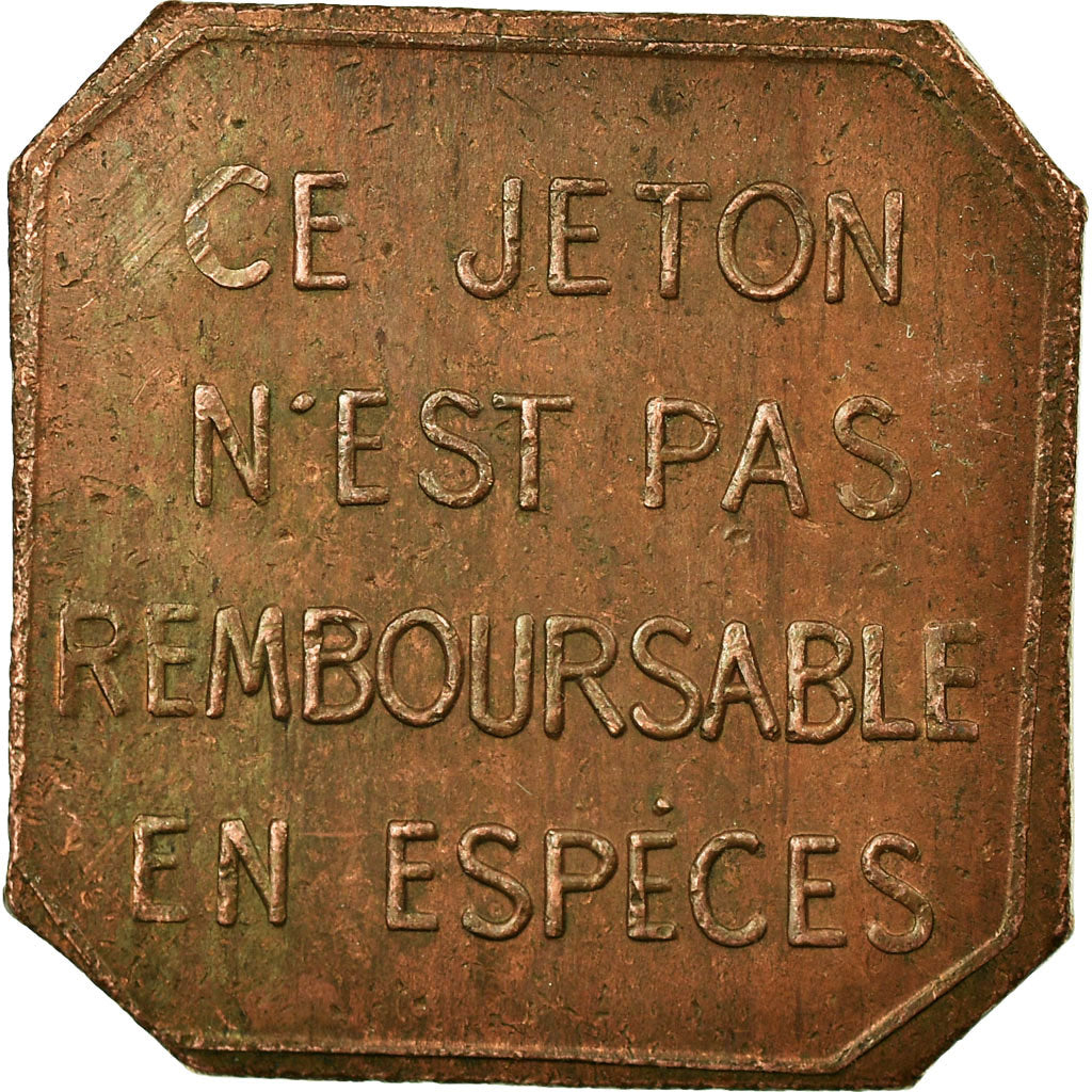 Münze, Frankreich, Omnibus Tramways de Lyon, Lyon, 10 Centimes, 1918, SS+