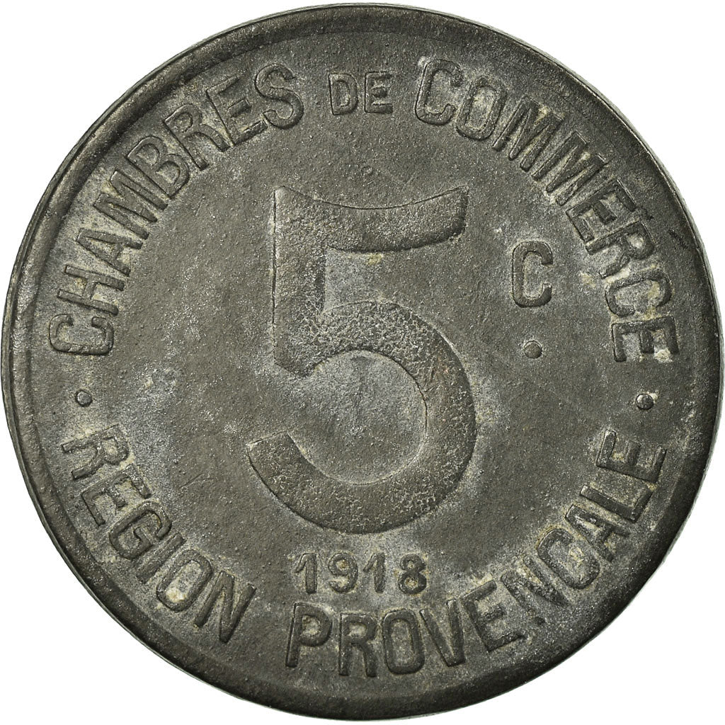 Moneda, Francia, Chambres de Commerce de la Région Provençale, 5 Centimes