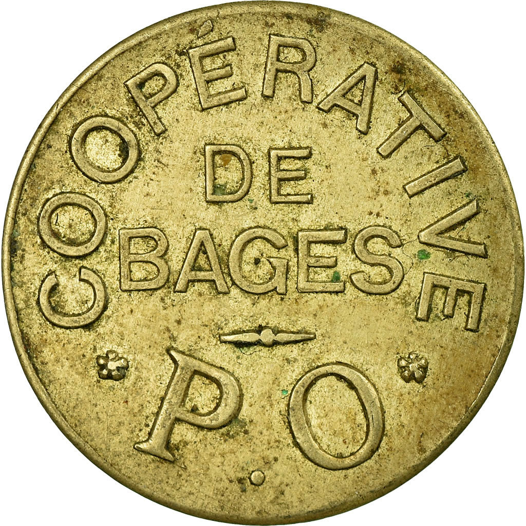 Moneta, Francia, Coopérative, Bages, 2 Francs, BB, Alpacca, Elie:10.6