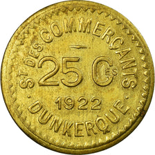 Coin, France, Société des Commerçants, Dunkerque, 25 Centimes, 1922