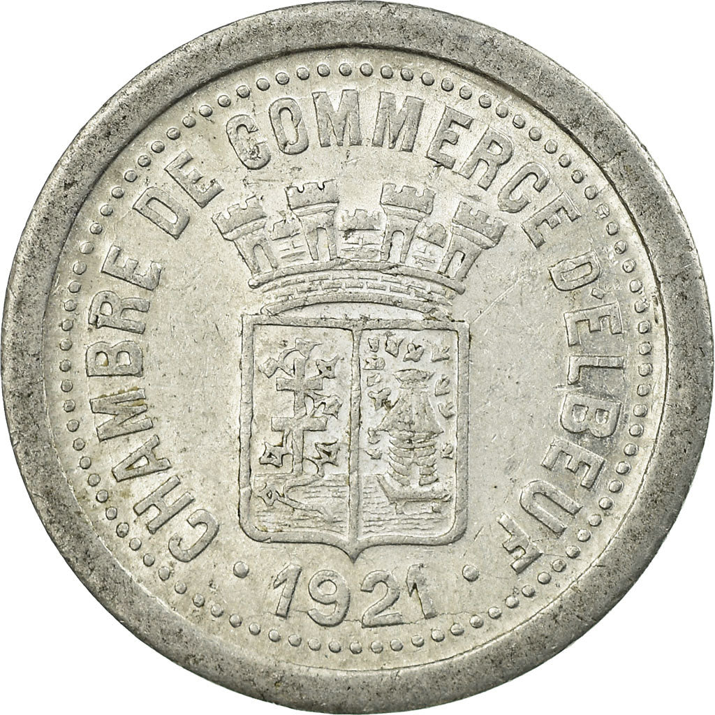 Moneta, Francia, Chambre de Commerce, Elbeuf, 5 Centimes, 1921, BB+, Alluminio