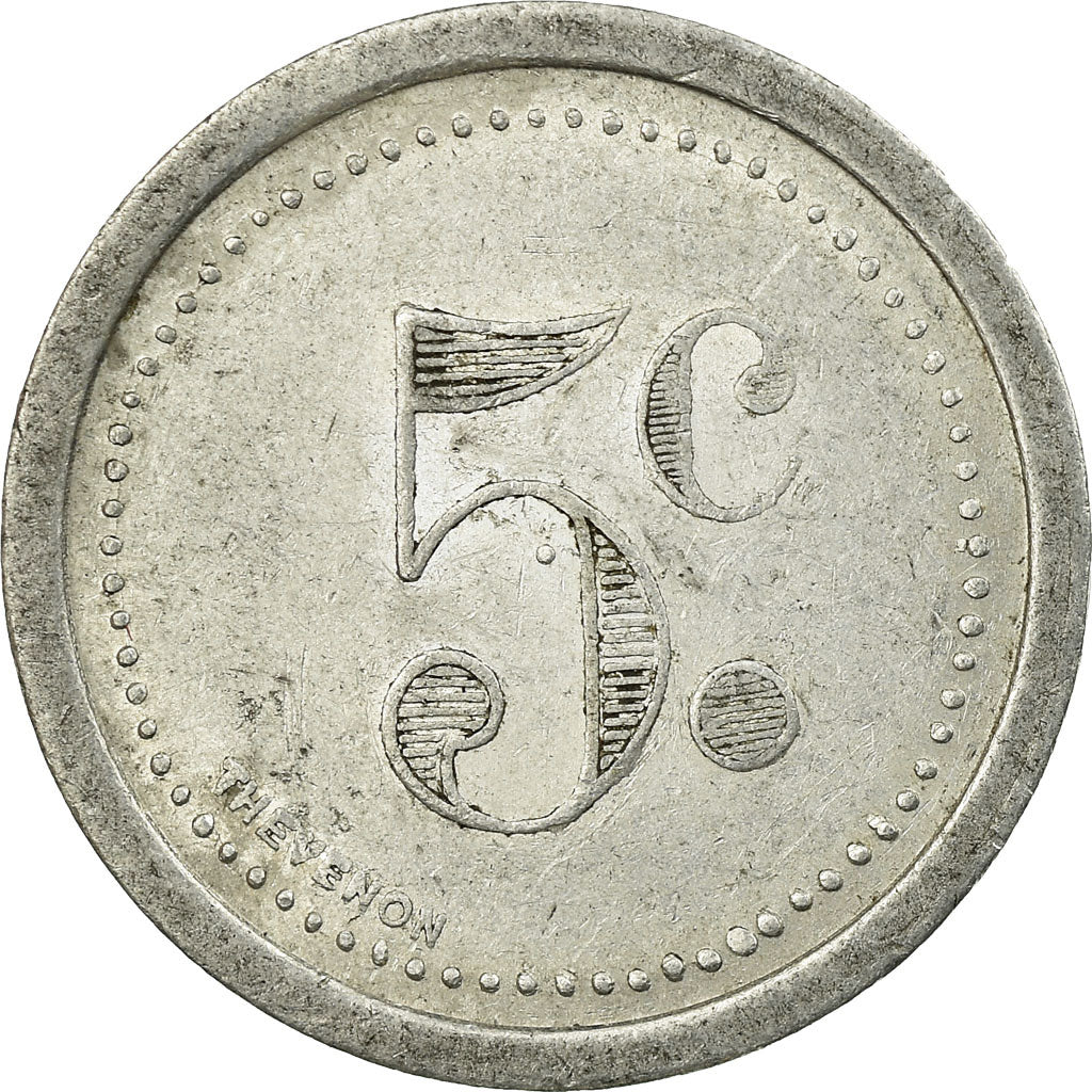 Moneta, Francia, Chambre de Commerce, Elbeuf, 5 Centimes, 1921, BB+, Alluminio