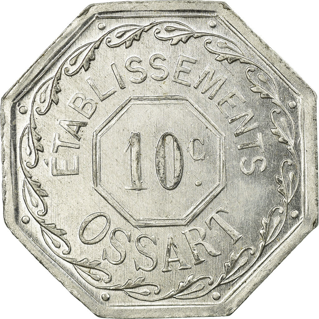 Coin, France, Etablissements OSSART, Montpellier, 10 Centimes, 1921, MS(63)