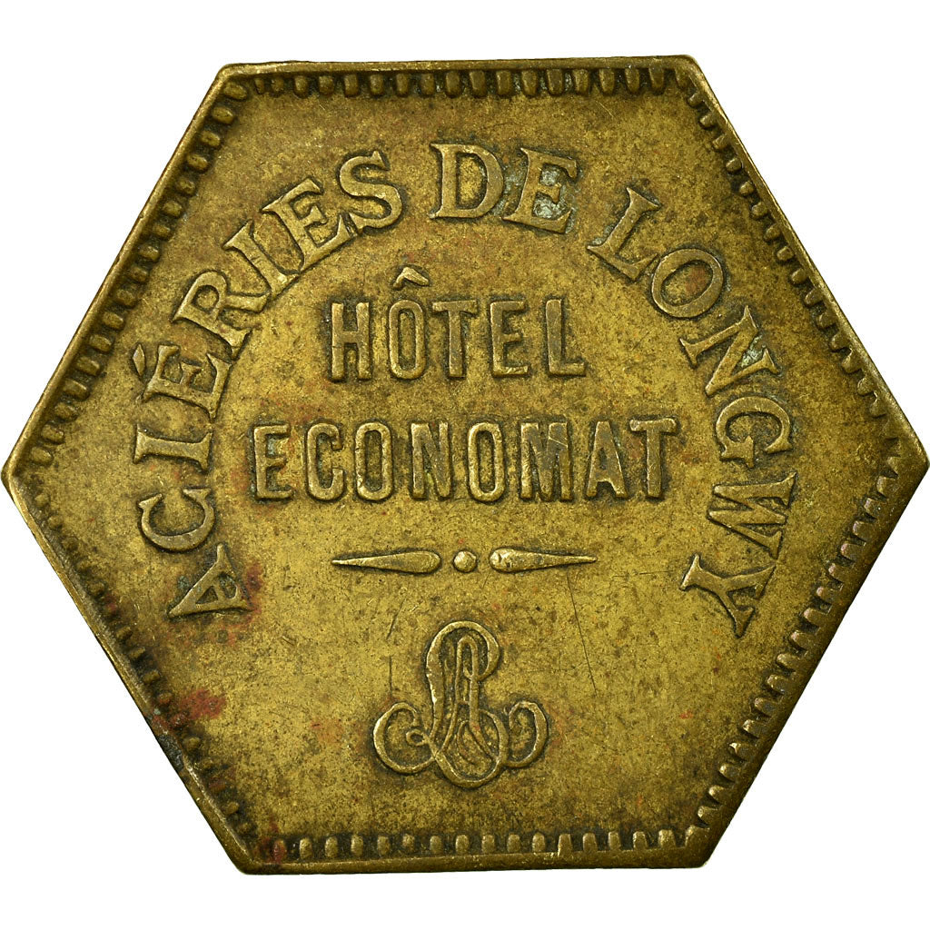 Munten, Frankrijk, Aciéries de Longwy, Hôtel Economat, Longwy, 1 Franc, 1883