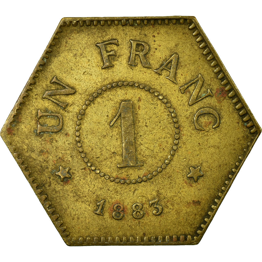 Munten, Frankrijk, Aciéries de Longwy, Hôtel Economat, Longwy, 1 Franc, 1883
