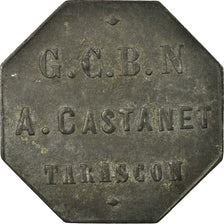 Coin, France, G.C.B.N, A. CASTANET, Tarascon, 10 Centimes, EF(40-45), Zinc