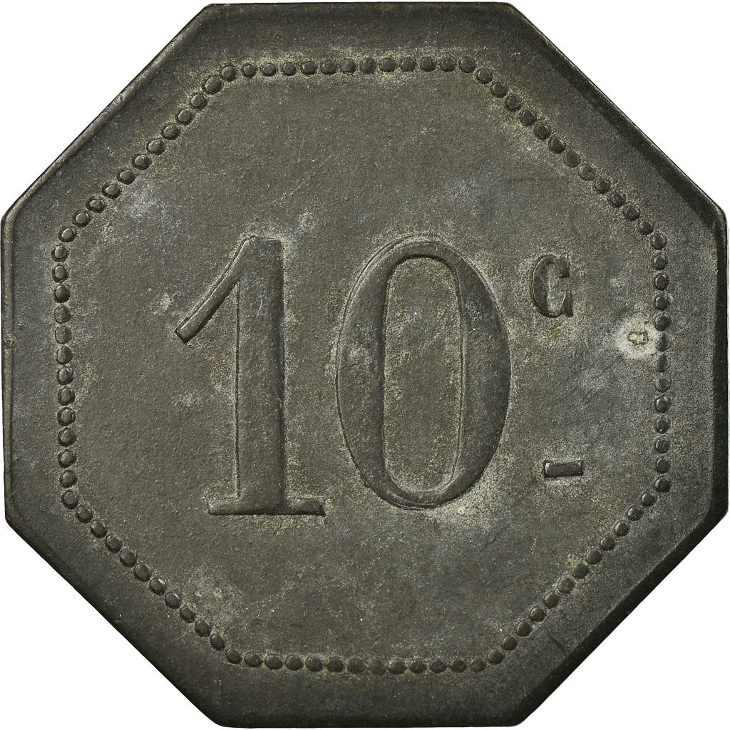 Coin, France, G.C.B.N, A. CASTANET, Tarascon, 10 Centimes, EF(40-45), Zinc