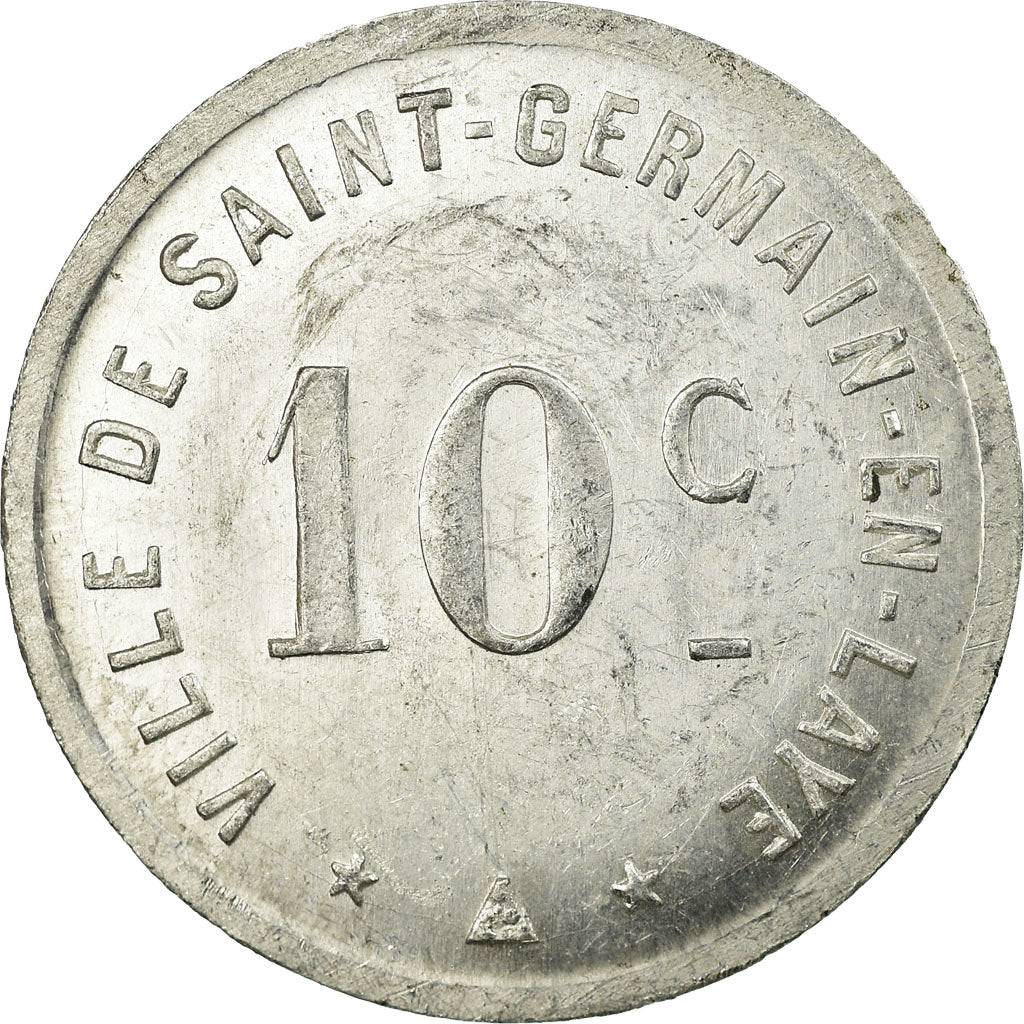 Coin, France, Ville de St. Germain-en-Laye, Saint-Germain-en-Laye, 10 Centimes