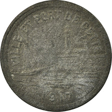 Munten, Frankrijk, Ville et Port de Cette, Sète, 5 Centimes, 1917, ZF, Zinc