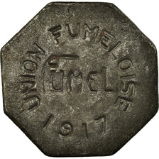 Münze, Frankreich, Union Fuméloise, Fumel, 25 Centimes, 1917, SS, Iron