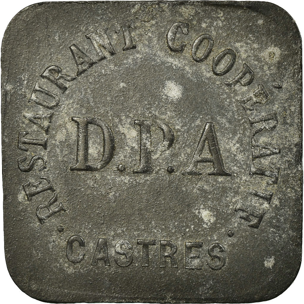 Coin, France, Restaurant Coopératif D.P.A, Castres, 50 Centimes, EF(40-45)
