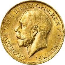 Coin, Australia, George V, Sovereign, 1922, Perth, MS(63), Gold, KM:29