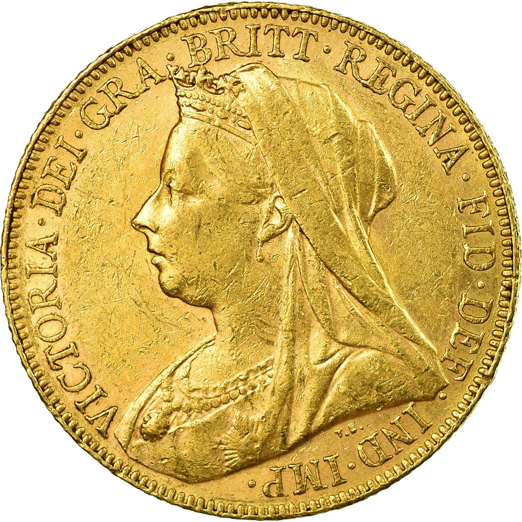 Coin, Australia, Victoria, Sovereign, 1901, Perth, AU(50-53), Gold, KM:13