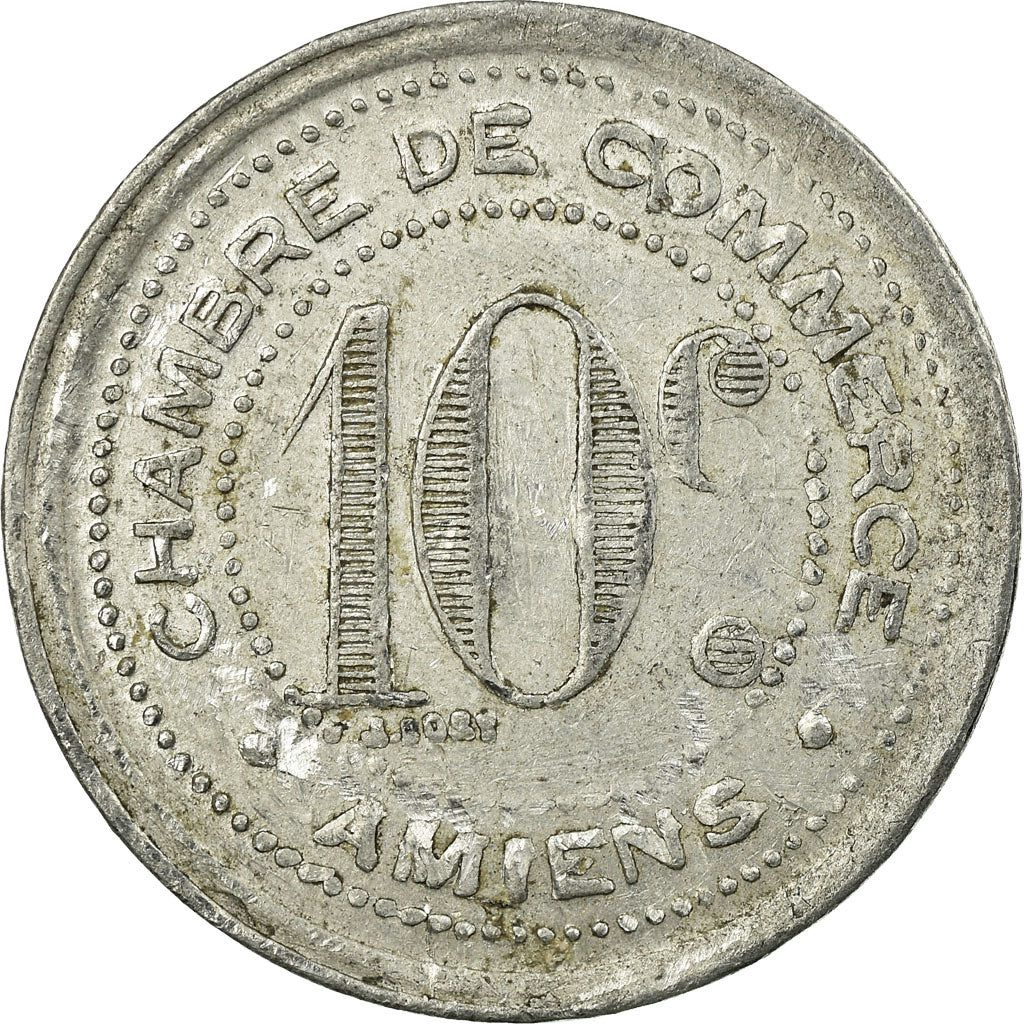 Munten, Frankrijk, Chambre de Commerce, Amiens, 10 Centimes, 1920, ZF