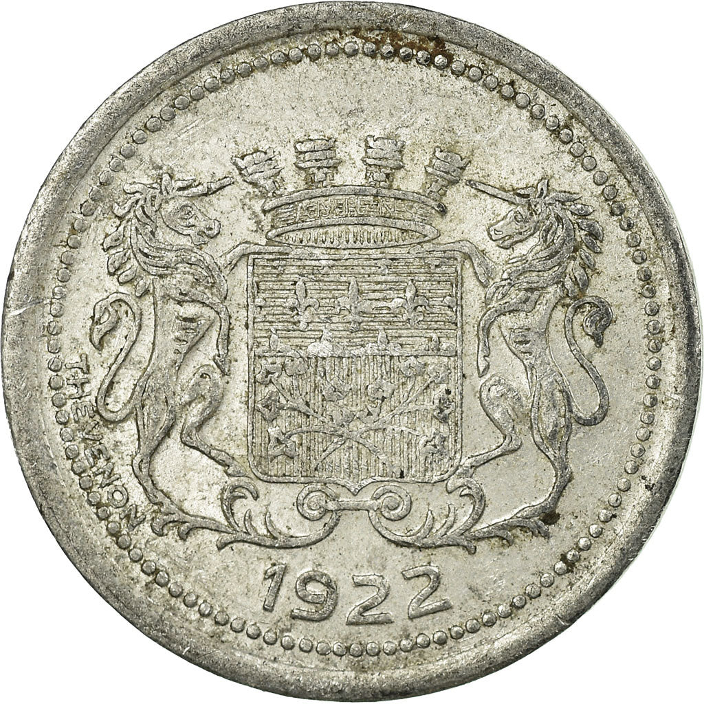 Monnaie, France, Chambre de Commerce, Amiens, 5 Centimes, 1922, TTB+, Aluminium