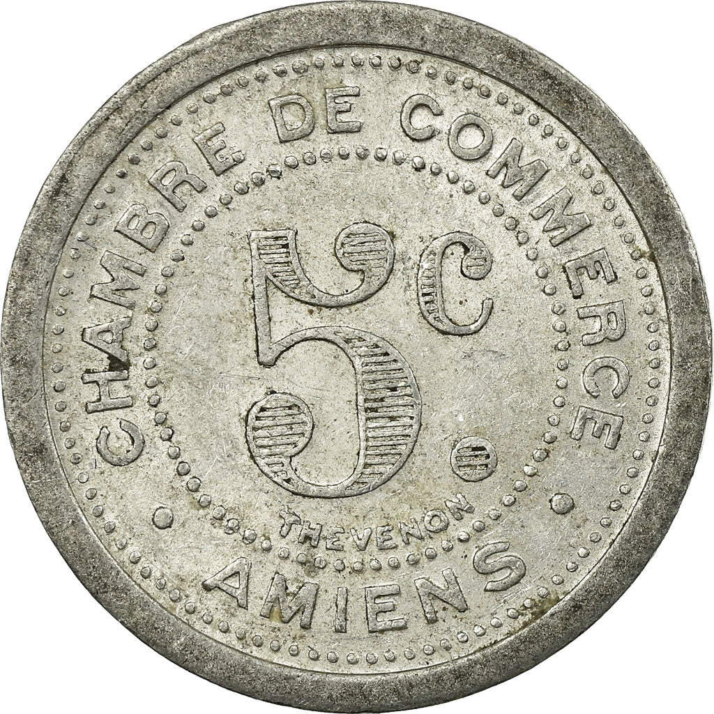 Monnaie, France, Chambre de Commerce, Amiens, 5 Centimes, 1922, TTB+, Aluminium