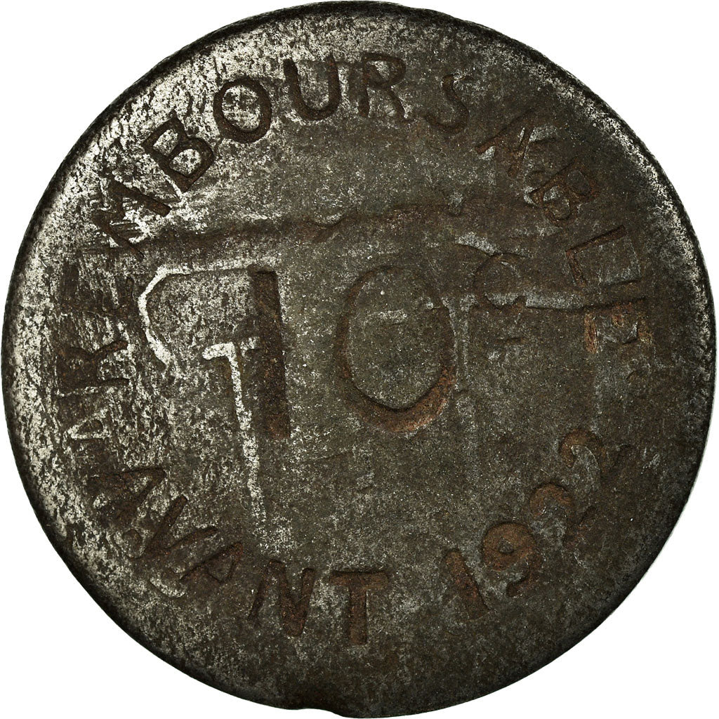 Moeda, França, Chambre de Commerce, Bayonne, 10 Centimes, 1917, VF(30-35)