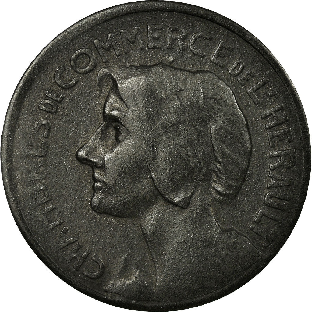 Coin, France, Chambres de Commerce de l'Hérault, 25 Centimes, 1917-20
