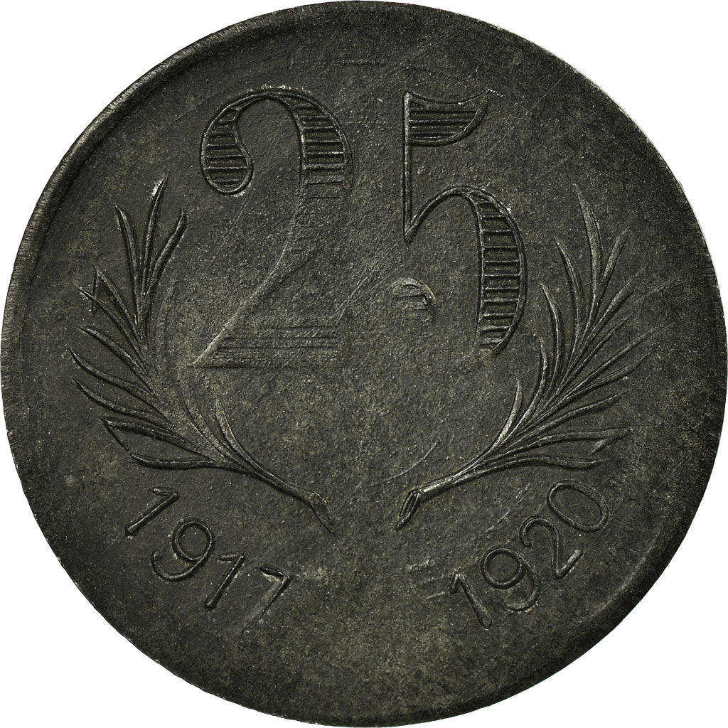 Coin, France, Chambres de Commerce de l'Hérault, 25 Centimes, 1917-20