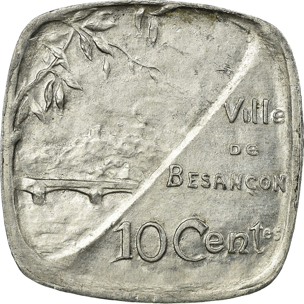 Coin, France, Ville de Besançon, Besançon, 10 Centimes, 1917, MS(60-62)