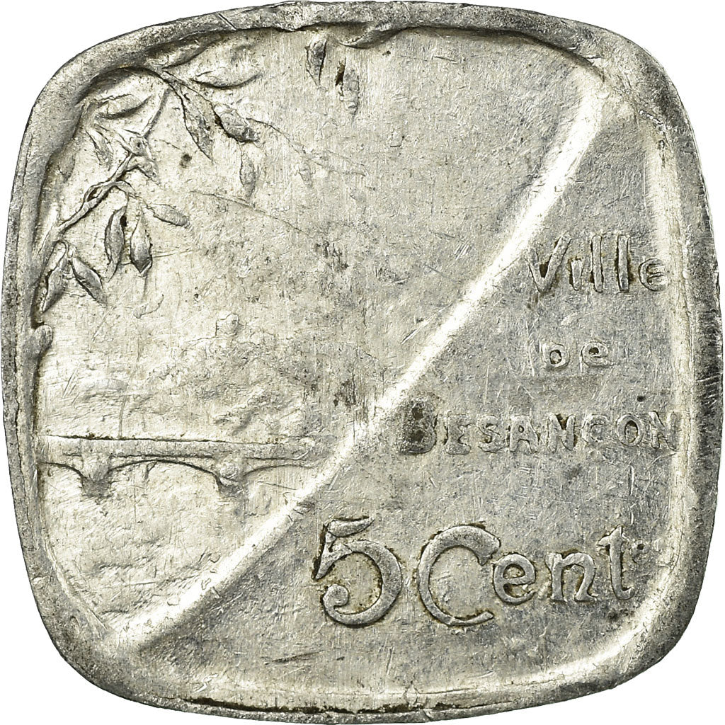 Coin, France, Ville de Besançon, Besançon, 5 Centimes, 1917, EF(40-45)