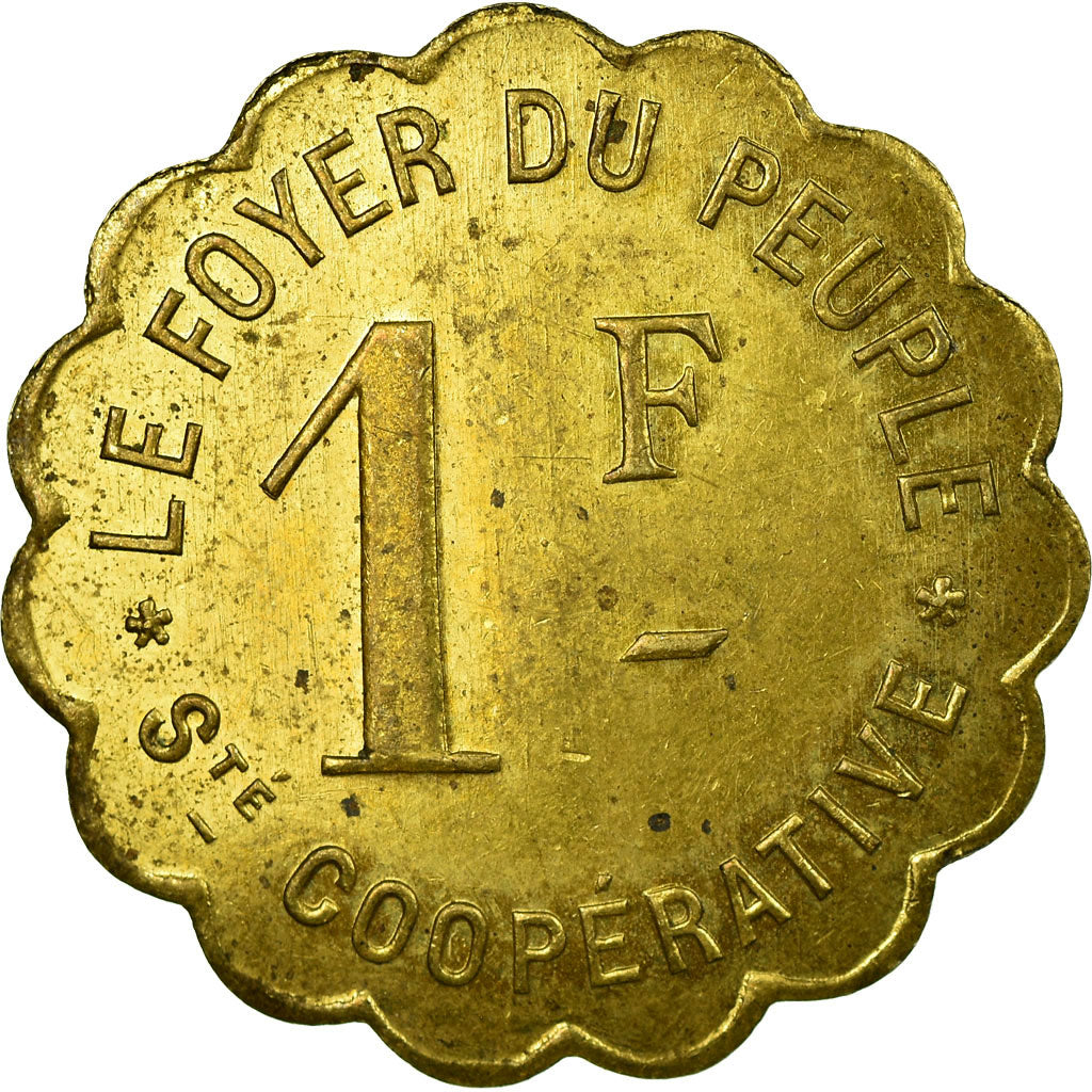 Coin, France, Foyer du Peuple, Société Coopérative, Saint-Ouen, 1 Franc