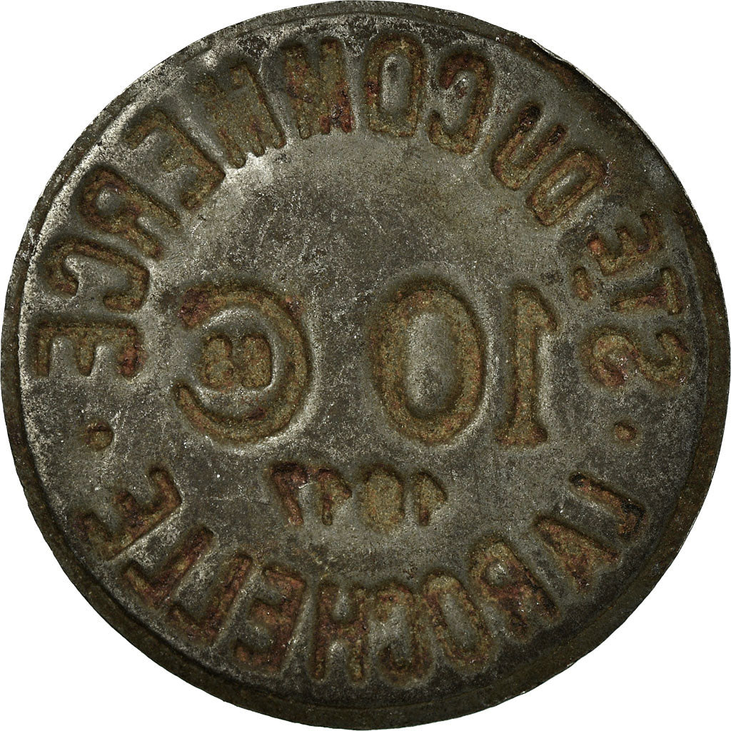Moneda, Francia, Société du Commerce, La Rochelle, 10 Centimes, 1917, MBC