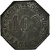 Munten, Frankrijk, Messageries de l'Ouest, Nantes, 10 Centimes, ZF+, Nickel