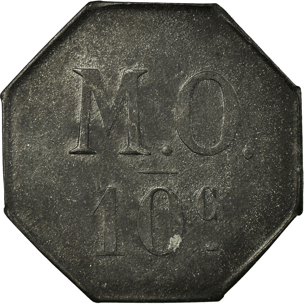 Munten, Frankrijk, Messageries de l'Ouest, Nantes, 10 Centimes, ZF+, Nickel