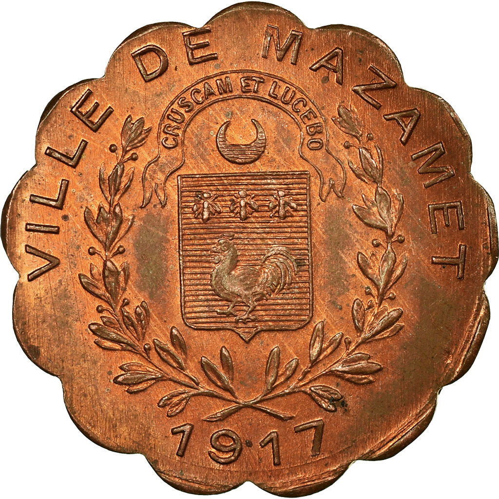 Moneta, Francia, ALQUIER Frères, Mazamet, 5 Centimes, 1917, SPL, Rame