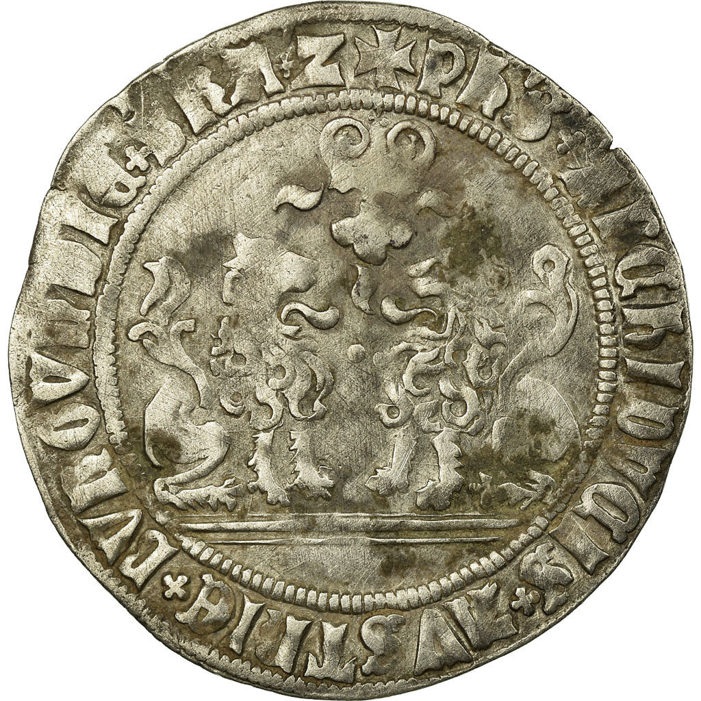 Coin, France, BRABANT, Philippe le Beau, Double Briquet, 1492, Anvers
