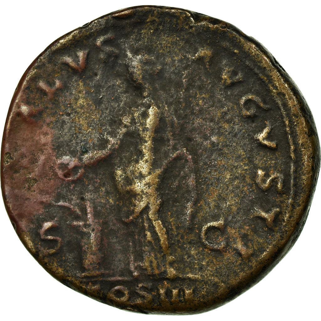 Coin, Hadrian, As, 125-128, Rome, VF(30-35), Bronze, RIC:678