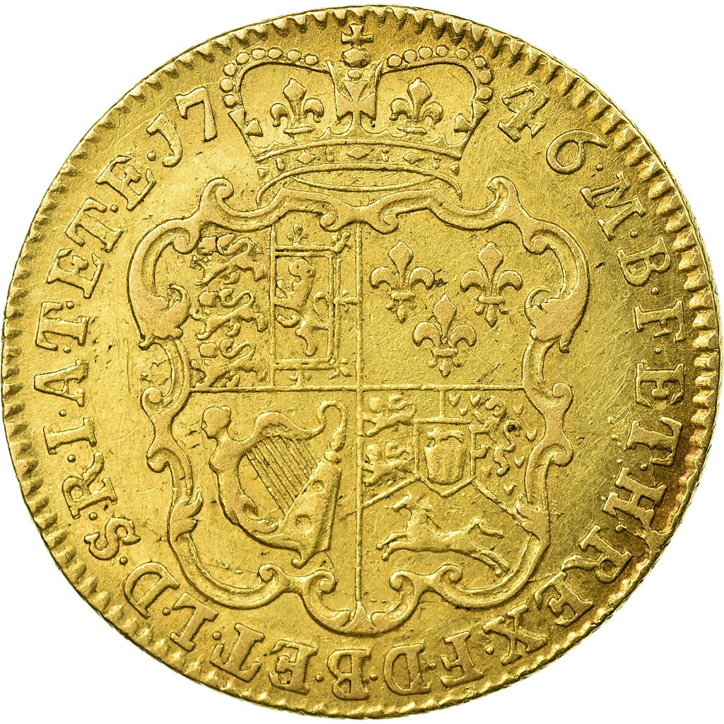Coin, Great Britain, George II, Guinea, 1746, London, VF(30-35), Gold, KM:577.3