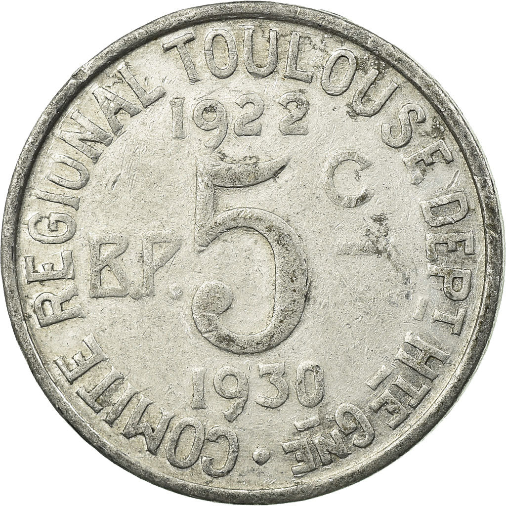 Moneta, Francia, Union Latine, Comité Régional, Toulouse, 5 Centimes