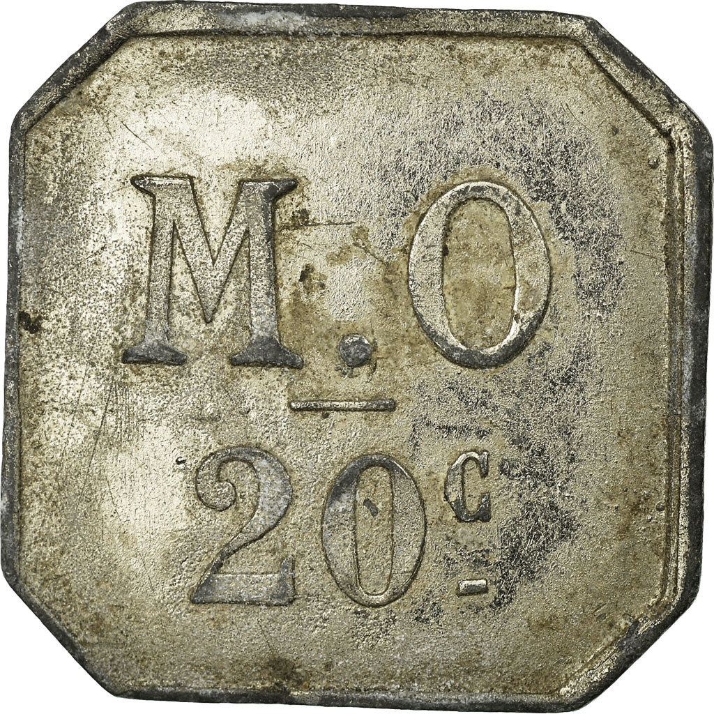 Coin, France, Messageries de l'Ouest, Nantes, 20 Centimes, EF(40-45), Nickel