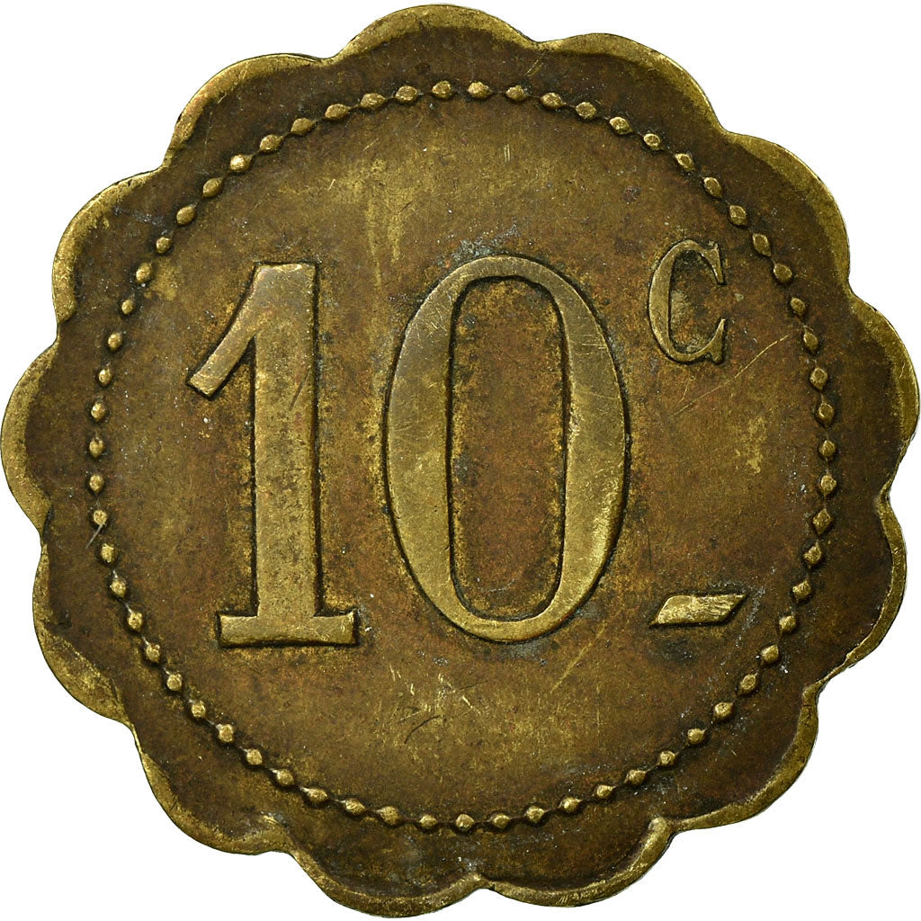 Münze, Frankreich, Union des Commerçants, Montagnac, 10 Centimes, SS, Messing