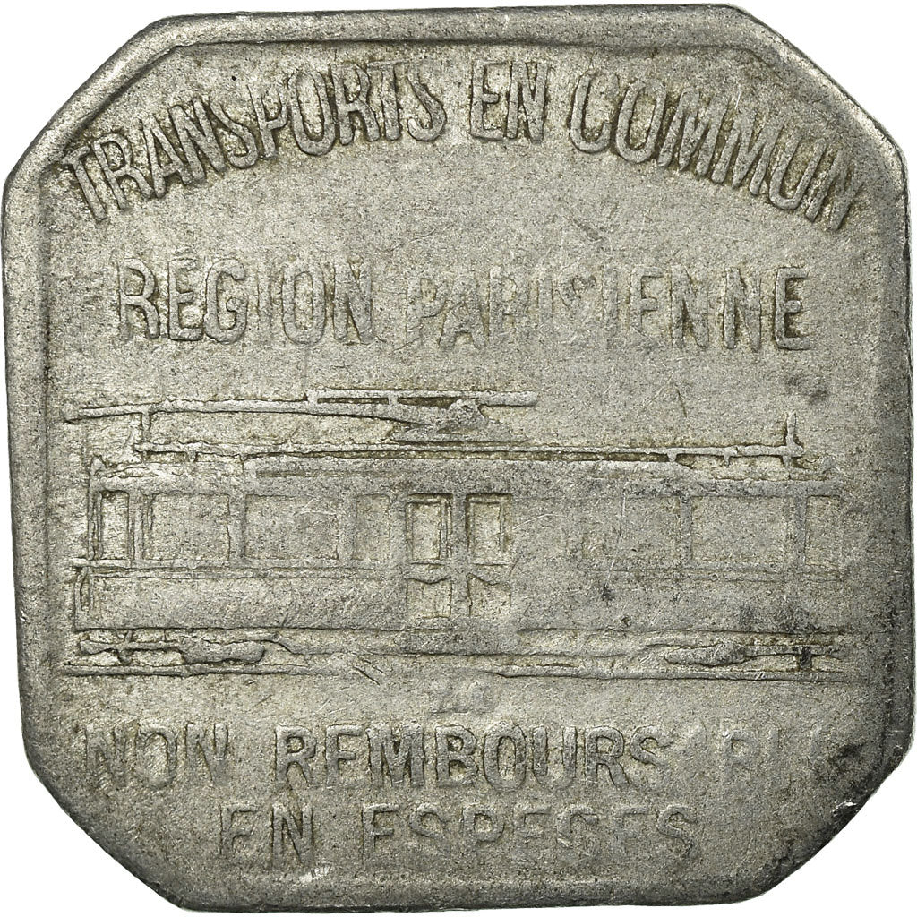 Coin, France, Transport en Commun Région Parisienne, Paris, 25 Centimes