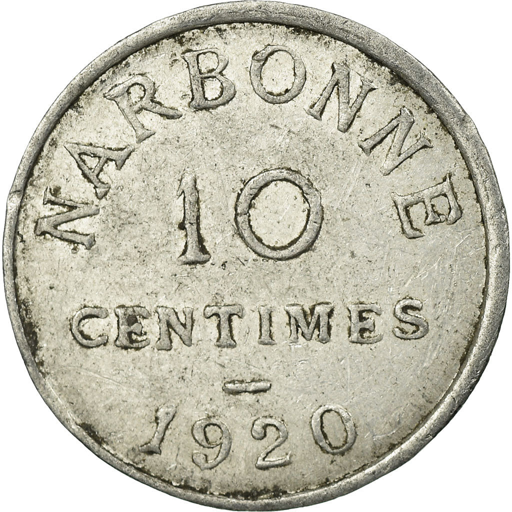 Coin, France, Chambre de Commerce, Narbonne, 10 Centimes, 1920, EF(40-45)