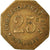 Coin, France, Commerçants Réunis, Ouveillan, 25 Centimes, EF(40-45), Brass