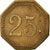 Coin, France, Commerçants Réunis, Ouveillan, 25 Centimes, EF(40-45), Brass