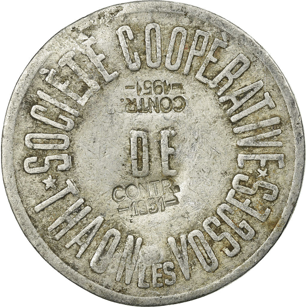 Moneta, Francja, Société Coopérative, Thaon-les-Vosges, 5 Francs, VF(30-35)