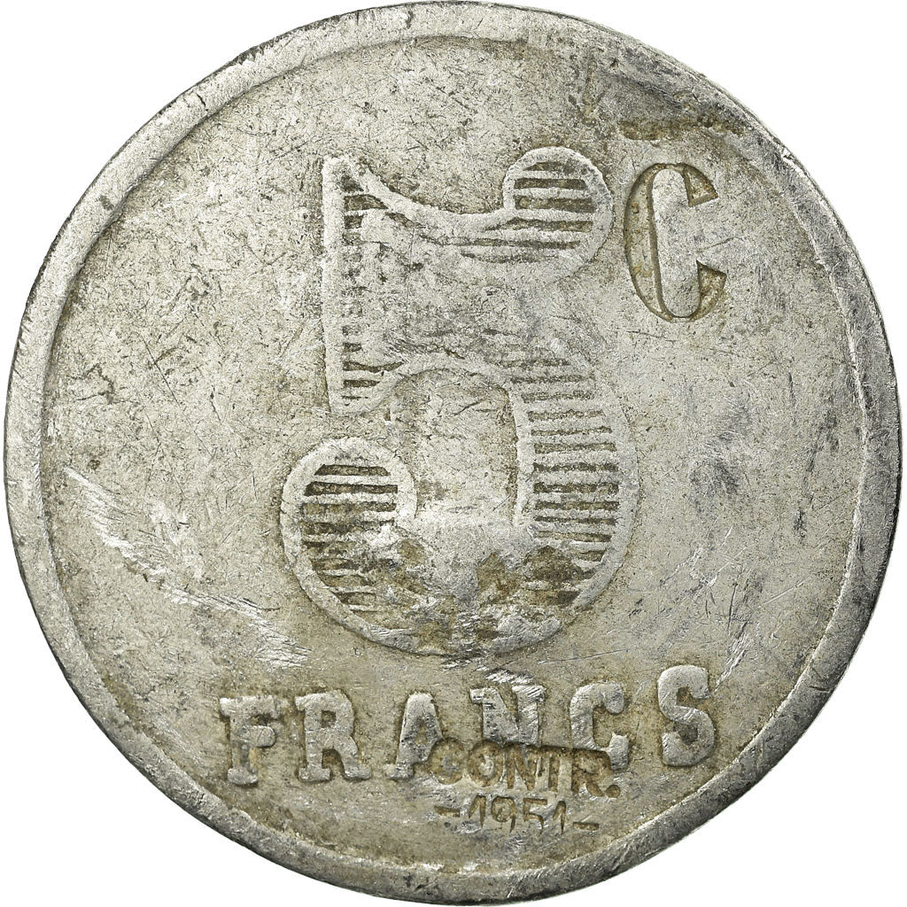 Moneta, Francja, Société Coopérative, Thaon-les-Vosges, 5 Francs, VF(30-35)